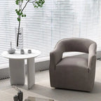 SEYNAR Modern Glam Velvet 360 Degree Swivel Open-Back Accent Armchair