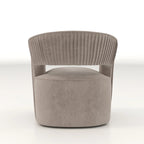 SEYNAR Modern Glam Velvet 360 Degree Swivel Open-Back Accent Armchair