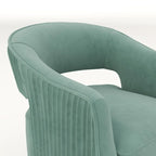 SEYNAR Modern Glam Velvet 360 Degree Swivel Open-Back Accent Armchair