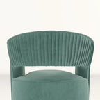 SEYNAR Modern Glam Velvet 360 Degree Swivel Open-Back Accent Armchair
