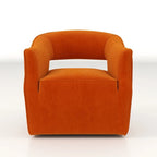 SEYNAR Modern Glam Velvet 360 Degree Swivel Open-Back Accent Armchair