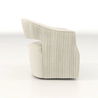 SEYNAR Modern Glam Velvet 360 Degree Swivel Open-Back Accent Armchair