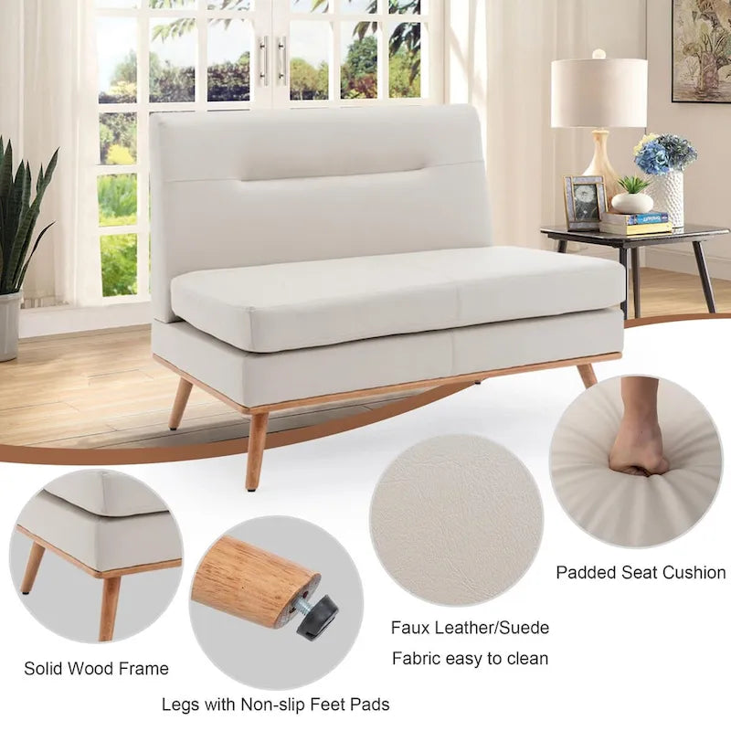 Loveseat Sofa, Small Couch Modern Comfy Couch for Bedroom and Living Room, Small Loveseat for Small Spaces, Easy Assembly
