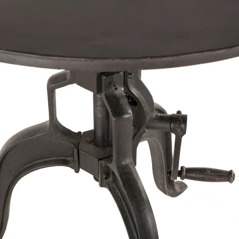 Reclaimed Metal Large Adjustable Crank Side Table by World Interiors