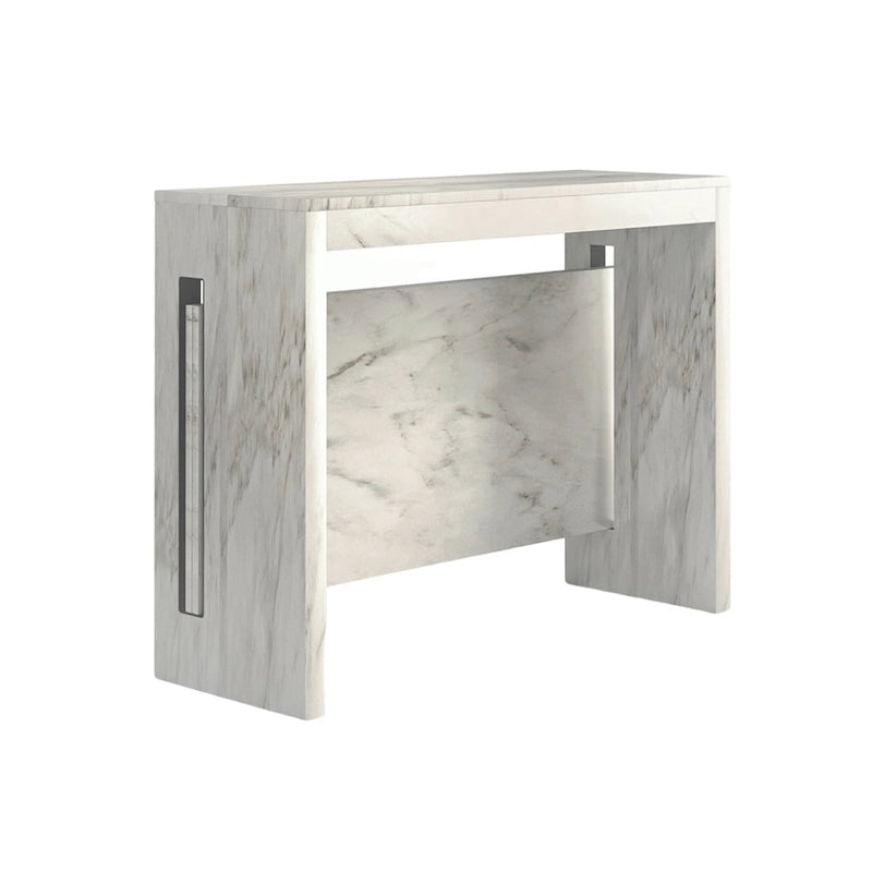 ERIKA Modern Extendable Console Table Dining Table - 31.5 W x 17.5 D x 30 H ( Ext: 17.5 - 73 W )