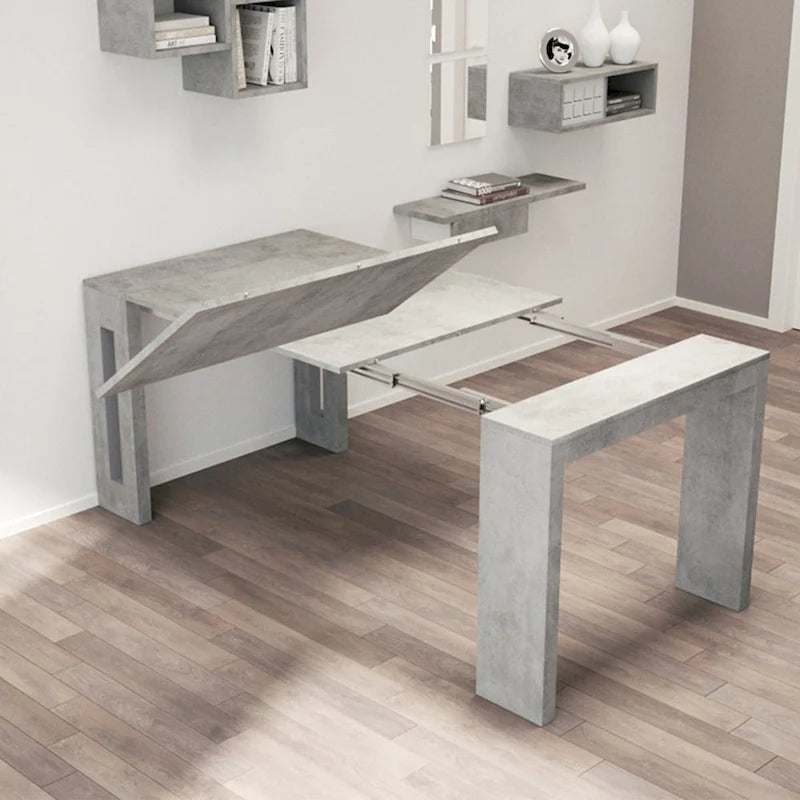 ERIKA Modern Extendable Console Table Dining Table - 31.5 W x 17.5 D x 30 H ( Ext: 17.5 - 73 W )