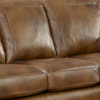 Sterling Cognac Brown Premium Top Grain Italian Leather Sofa