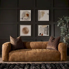 Divya Outback Tan Leather Sofa by iNSPIRE Q Modern