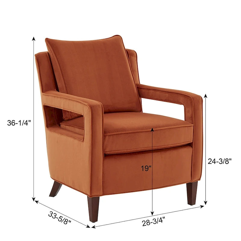 Velvet Accent Arm Chair