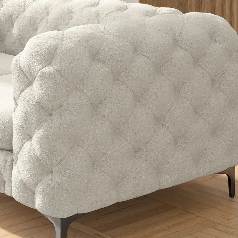 Corvus Chesterfield Aosta Tufted Velvet Loveseat