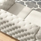 Corvus Chesterfield Aosta Tufted Velvet Loveseat