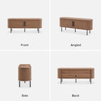 mopio Quin 59 Tambour TV Stand, Fluted Entertainment Center