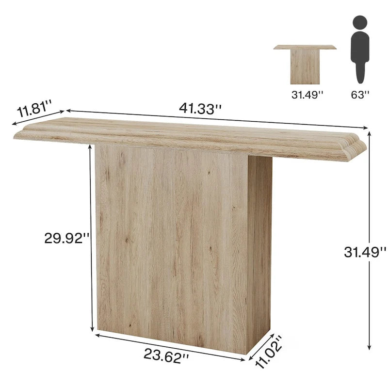 41.33-inch Wood Console Sofa Hallway Accent Table for Entryway