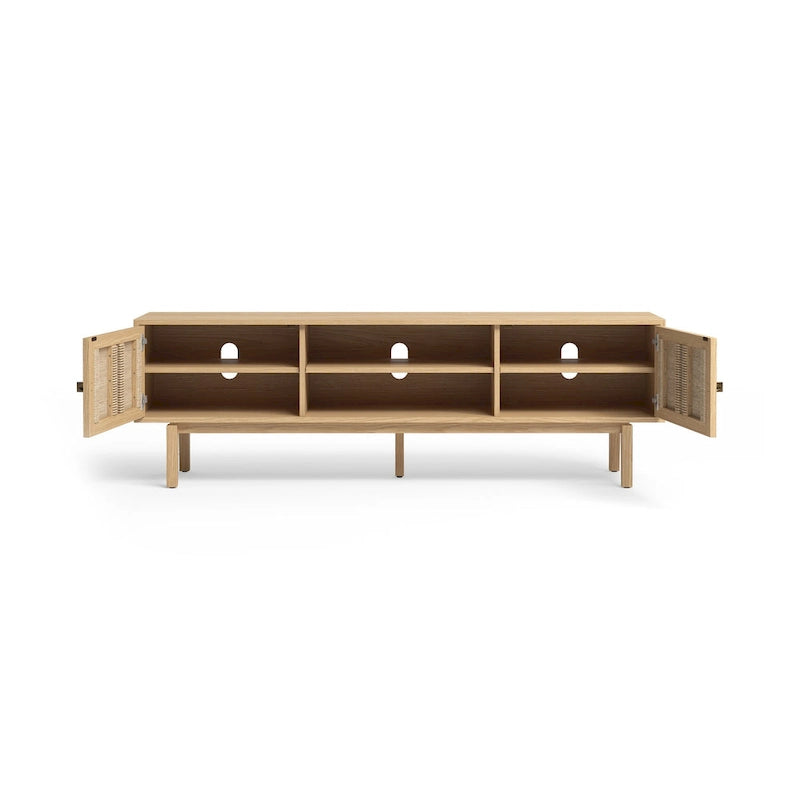 Studio London Wooden TV Stand with Doors Contemporary Media Console