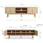 Studio London Wooden TV Stand with Doors Contemporary Media Console