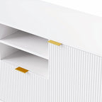 4-Piece Entertainment Wall Unit with 13 Shelves, 8 Drawers, and 2 Cabinets