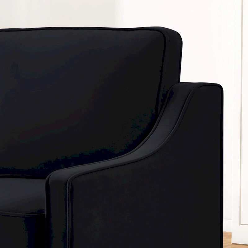 Modern Velvet Upholstered Accent Chair Single Sofa Armchair
