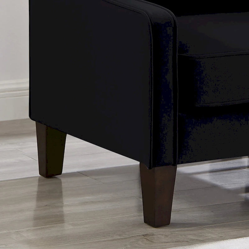 Modern Velvet Upholstered Accent Chair Single Sofa Armchair