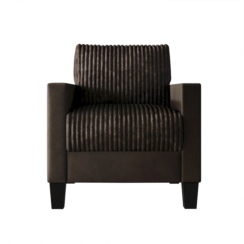CraftPorch Corduroy Mid-Century Modern Velvet Upholstered Arm Chair
