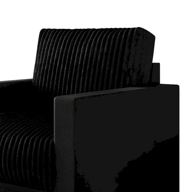 CraftPorch Corduroy Mid-Century Modern Velvet Upholstered Arm Chair