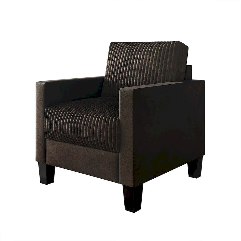 CraftPorch Corduroy Mid-Century Modern Velvet Upholstered Arm Chair