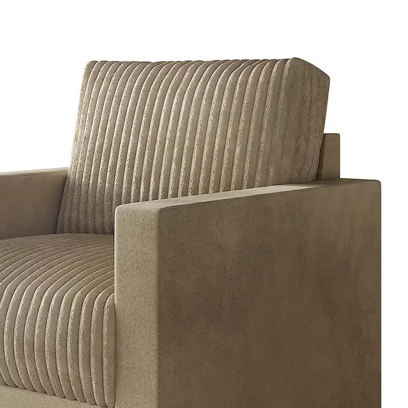 CraftPorch Corduroy Mid-Century Modern Velvet Upholstered Arm Chair