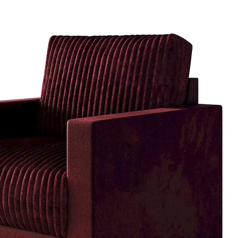 CraftPorch Corduroy Mid-Century Modern Velvet Upholstered Arm Chair