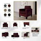 CraftPorch Corduroy Mid-Century Modern Velvet Upholstered Arm Chair