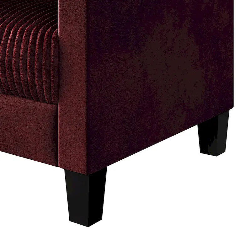 CraftPorch Corduroy Mid-Century Modern Velvet Upholstered Arm Chair