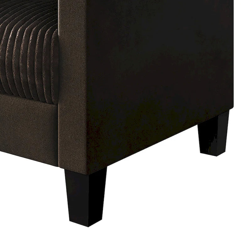 CraftPorch Corduroy Mid-Century Modern Velvet Upholstered Arm Chair