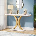 40 Inches Narrow Industrial Console Sofa Table for Entryway
