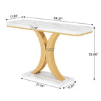40 Inches Narrow Industrial Console Sofa Table for Entryway