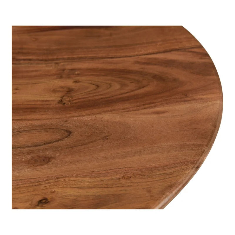Macari Nelson Modern Solid Mango Wood Pedestal Coffee Table - 30W x 30D x 14H