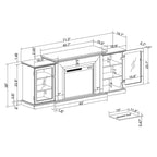 Farmhouse TV Stand with Fireplace - 70 Width -Fits up to 70 TV - 71W x 30H x 15.5D
