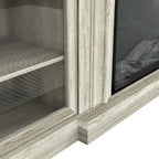 Farmhouse TV Stand with Fireplace - 70 Width -Fits up to 70 TV - 71W x 30H x 15.5D