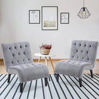 AVAWING Set of 2 Armless Accent Upholstered Lounge Chair