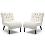 AVAWING Set of 2 Armless Accent Upholstered Lounge Chair