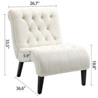 AVAWING Set of 2 Armless Accent Upholstered Lounge Chair