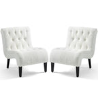 AVAWING Set of 2 Armless Accent Upholstered Lounge Chair