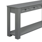 Console Table/Sofa Table with Storage Drawers and Bottom Shelf for Entryway Hallway