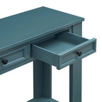 Console Table/Sofa Table with Storage Drawers and Bottom Shelf for Entryway Hallway