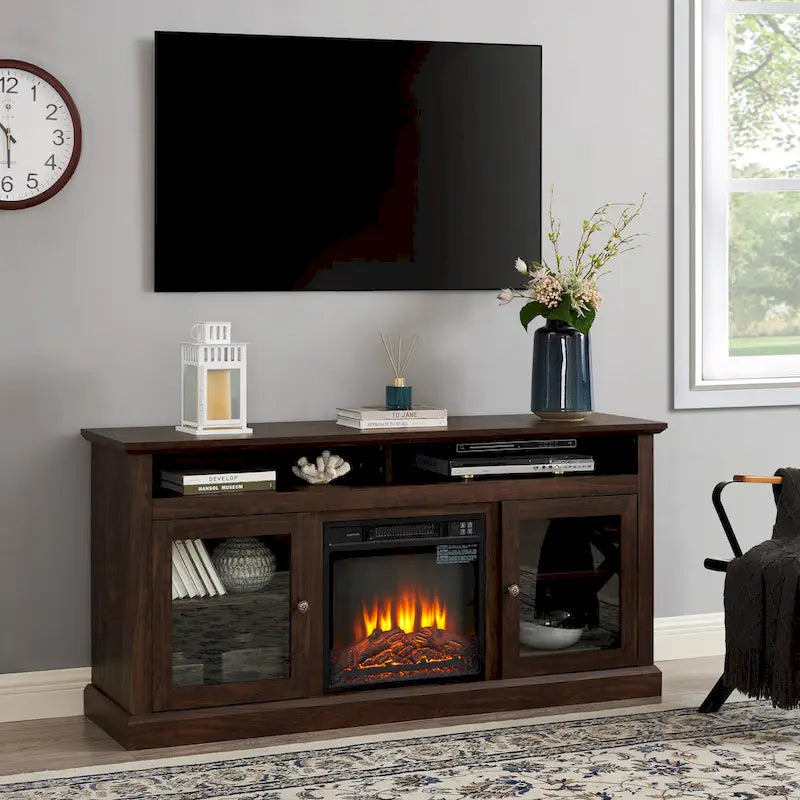 TV Stand With Insert 18 Fireplace