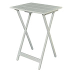 Compass Solid Wood 5 Piece Folding Snack TV Tray Set in Light Grey