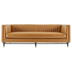 Devote Channel Tufted Vegan Leather Sofa
