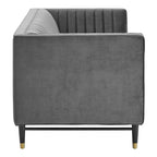 Devote Channel Tufted Performance Velvet Loveseat