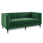 Devote Channel Tufted Performance Velvet Loveseat