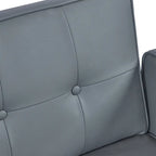 Convertible Sofa Bed Adjustable Fabric Couch Sleeper Modern Recliner Reversible Loveseat Folding Daybed Guest Bed with 2 Pillows