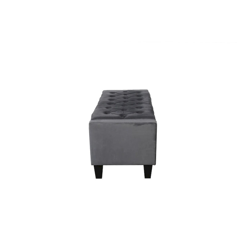 Porthos Home Warren Velvet Button Tufted Storage Bench