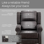 HOMYKA Manual Pushback Recliner Adjustable Accent Chair Wingback Armchair Set of 2