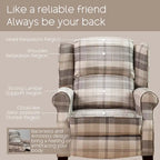 HOMYKA Manual Pushback Recliner Adjustable Accent Chair Wingback Armchair Set of 2